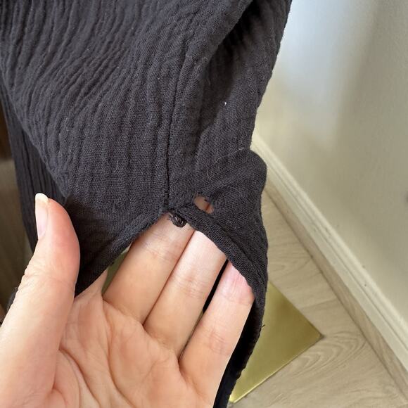 It Is Well Mandarin Gauze Dress Organic Cotton Made In California - Picture 10 of 16